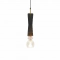 Hanglamp in Murano-glas met stoffen kabel Made in Italy - Missi