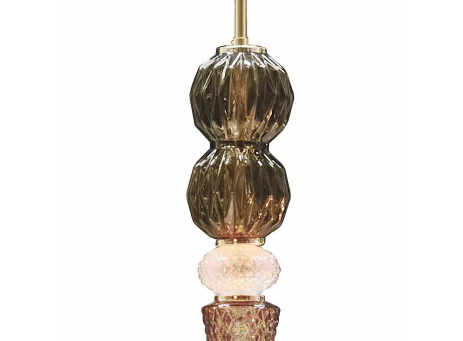 Hanglamp in Murano-glas en stof Made in Italy - Missi Viadurini