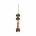 Hanglamp in Murano-glas en stof Made in Italy - Missi