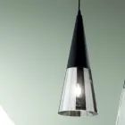 Hanglamp in geblazen glas met metalen structuur - Trentino Viadurini