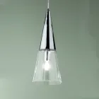 Hanglamp in geblazen glas met metalen structuur - Trentino Viadurini