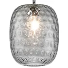 Hanglamp van Venetiaans glas en verchroomd metaal, gemaakt in Italië - Calima Viadurini