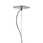 Hanglamp van Venetiaans glas en verchroomd metaal, gemaakt in Italië - Calima Viadurini