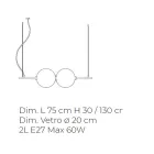 Hanglamp in mondgeblazen Venetiaans glas - Jupiter Viadurini