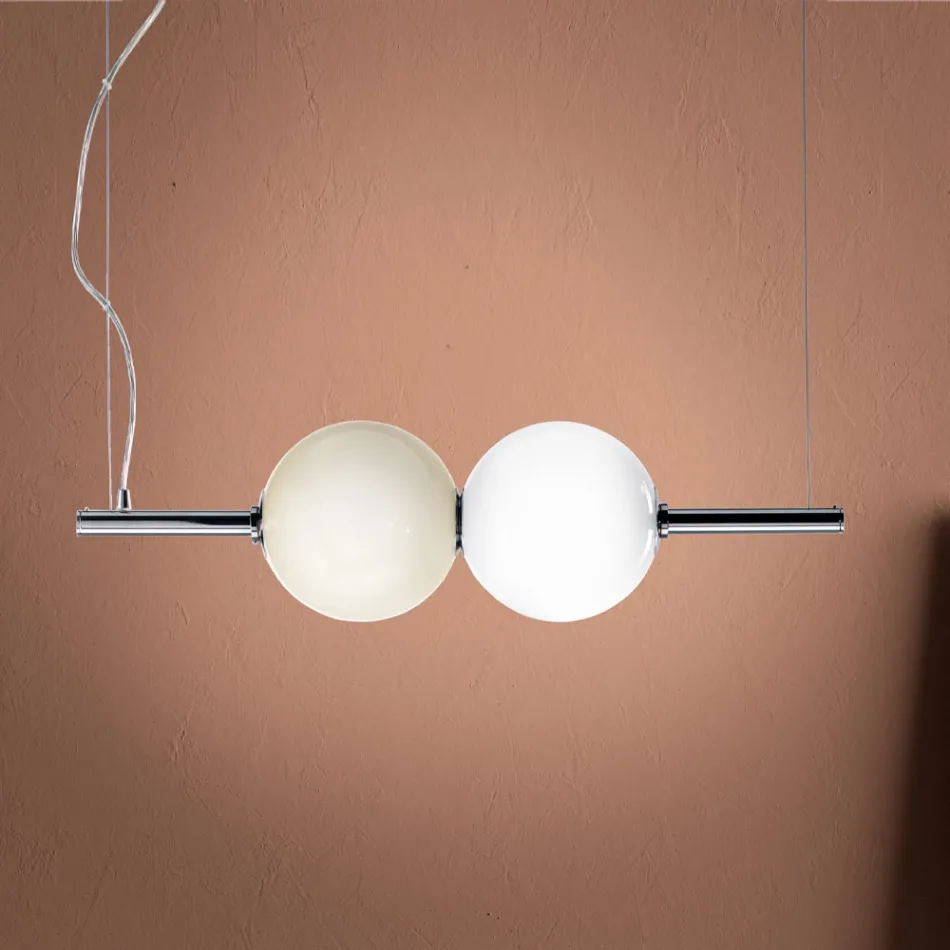 Hanglamp in mondgeblazen Venetiaans glas - Jupiter Viadurini
