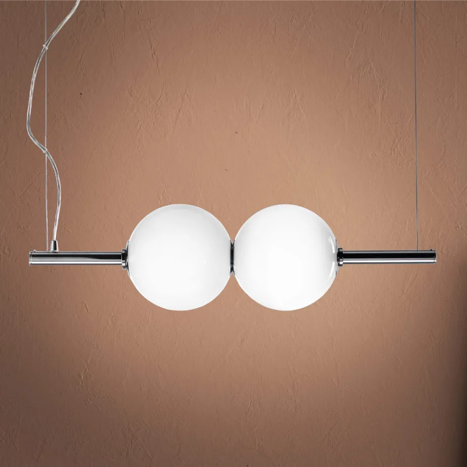 Hanglamp in mondgeblazen Venetiaans glas - Jupiter Viadurini