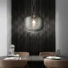 Handgemaakte Venetiaanse geblazen glazen hanglamp - Cloe Balloton Viadurini