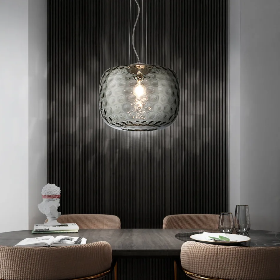 Handgemaakte Venetiaanse geblazen glazen hanglamp - Cloe Balloton Viadurini