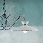 Lineaire pendellamp 2-lichts keramisch handgemaakt borduureffect - Ravenna Viadurini