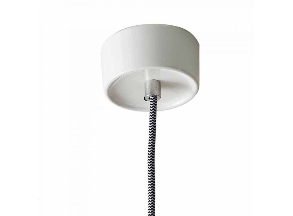Moderne hanglamp van keramiek en aluminium gemaakt in Italië, Azië Viadurini