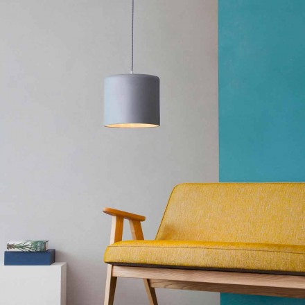 Moderne hanglamp In-es.artdesign Kaars 2 in gekleurd lapreen Viadurini