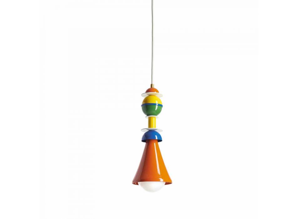 Multicolor hanglamp Slide Otello Hangend aluminium gemaakt in Italië Viadurini