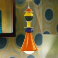 Moderne meerkleurige hanglamp Slide Otello Hanging, made in Italy
