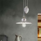 Handgemaakte keramische hanglamp in keramiek en ijzer - Rome Viadurini