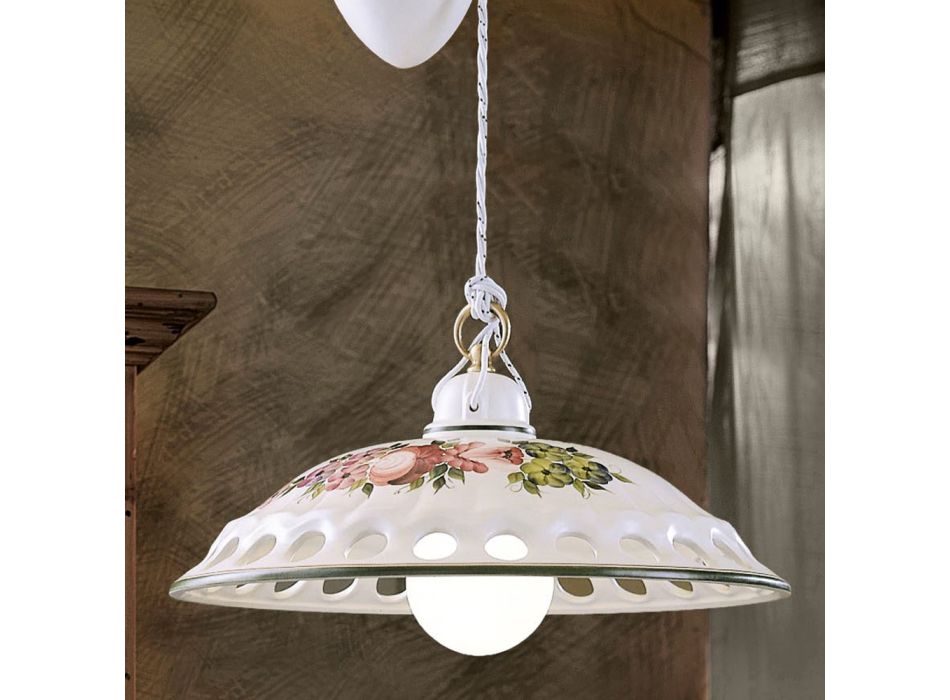 Handgemaakte keramische ups en down hanglamp met Passanastri - Napels Viadurini