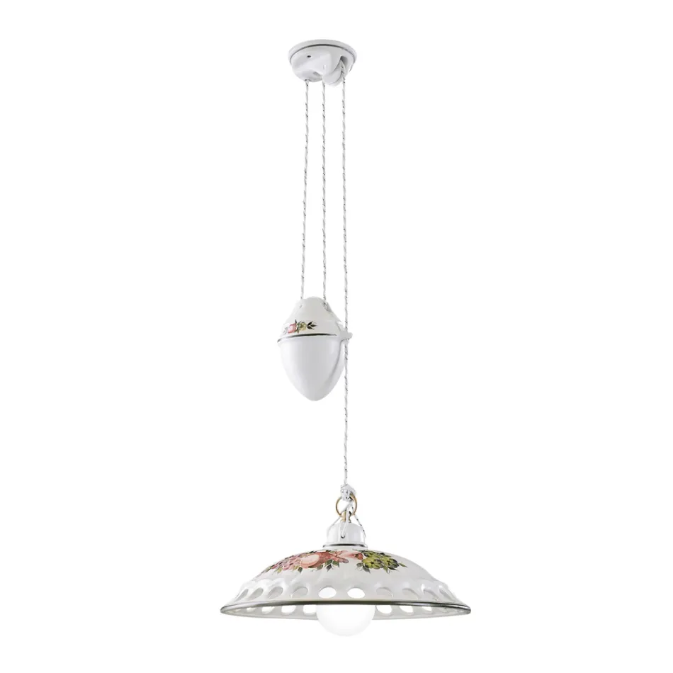 Handgemaakte keramische ups en down hanglamp met Passanastri - Napels Viadurini