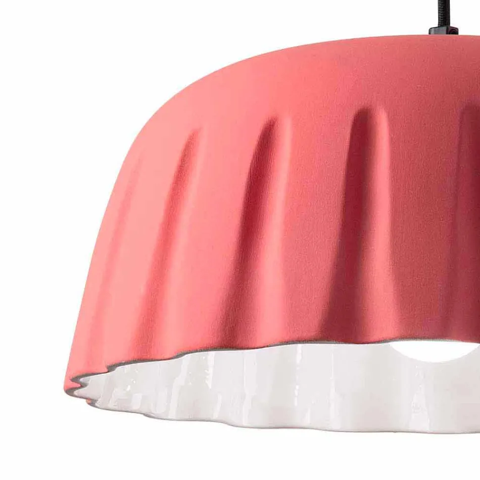 Vintage keramische hanglamp gemaakt in Italië - Ferroluce Madame Grès Viadurini