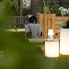 Tafellamp voor Buiten of Binnen Design met Led, Solar of E27 - Tamburostar Viadurini