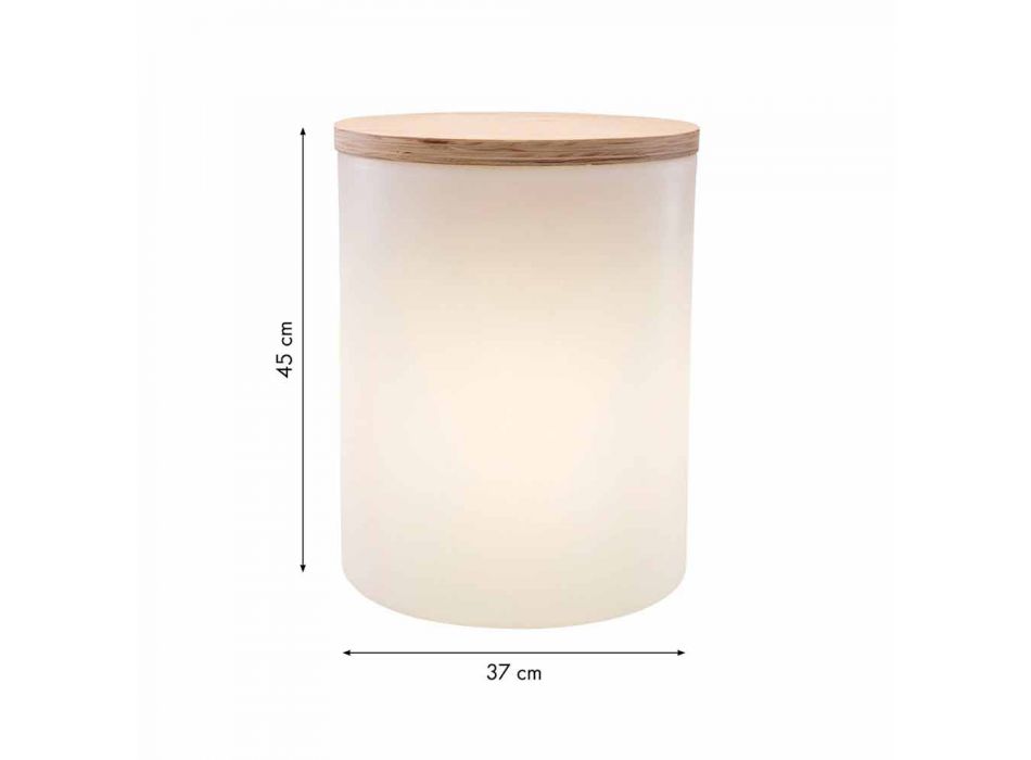 Tafellamp voor Buiten of Binnen Design met Led, Solar of E27 - Tamburostar Viadurini