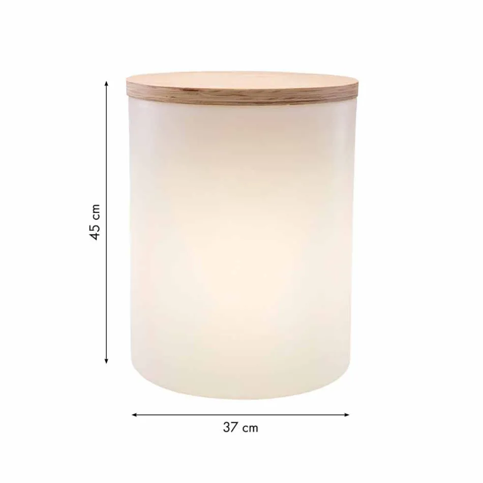 Tafellamp voor Buiten of Binnen Design met Led, Solar of E27 - Tamburostar Viadurini