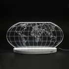Planisphere Led-tafellamp in lasergegraveerd acrylkristal - Rihanna Viadurini