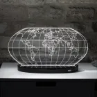 Planisphere Led-tafellamp in lasergegraveerd acrylkristal - Rihanna Viadurini