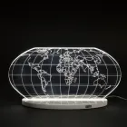 Planisphere Led-tafellamp in lasergegraveerd acrylkristal - Rihanna Viadurini