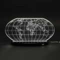 Planisphere Led-tafellamp in lasergegraveerd acrylkristal - Rihanna