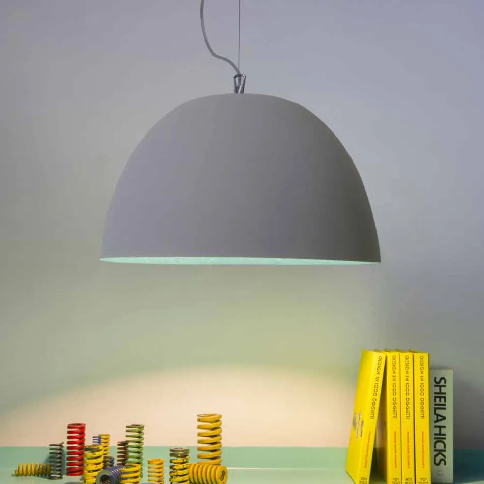 Geschilderde hanglamp In-es.artdesign H2o Modern cement Viadurini