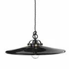 Lamp vintage gepolijst keramische schorsing en gouden schroeven Betty Viadurini