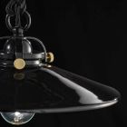 Lamp vintage gepolijst keramische schorsing en gouden schroeven Betty Viadurini