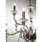 Klassieke 12-lichts kroonluchter in geblazen glas en handdetails - Phaedra Viadurini