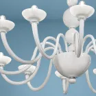 12 lichts kroonluchter in Venetië glas en metaal gemaakt in Italië - Focarino Viadurini