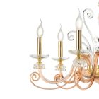 12 lichts kroonluchter in geblazen glas en klassiek luxe kristal - Cassea Viadurini