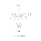 15 lichts kroonluchter in Venetiaans glas en chroom metaal gemaakt in Italië - Jason Viadurini