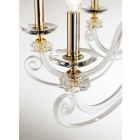 18-lichts kroonluchter in geblazen glas en klassiek luxe kristal - Cassea Viadurini