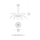 Kroonluchter 21 Lichten in Handgemaakt Venetië Glas en Metaal - Jason Viadurini