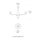 Venetiaanse glazen kroonluchter 8 lichts Made in Italy - Ismail Viadurini