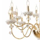 Klassieke 8-lichts kroonluchter in porselein en luxe geblazen glas - Eteria Viadurini
