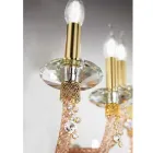 Klassieke 8-lichts kroonluchter in geblazen glas en handdetails - Phaedra Viadurini