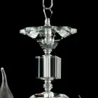 Kroonluchter 8 desgin lichten glas met cristallo Ivy decoraties Viadurini