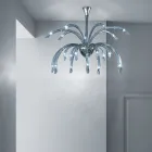 21 lichts Venetiaanse glazen kroonluchter handgemaakt in Italië - Jason Viadurini