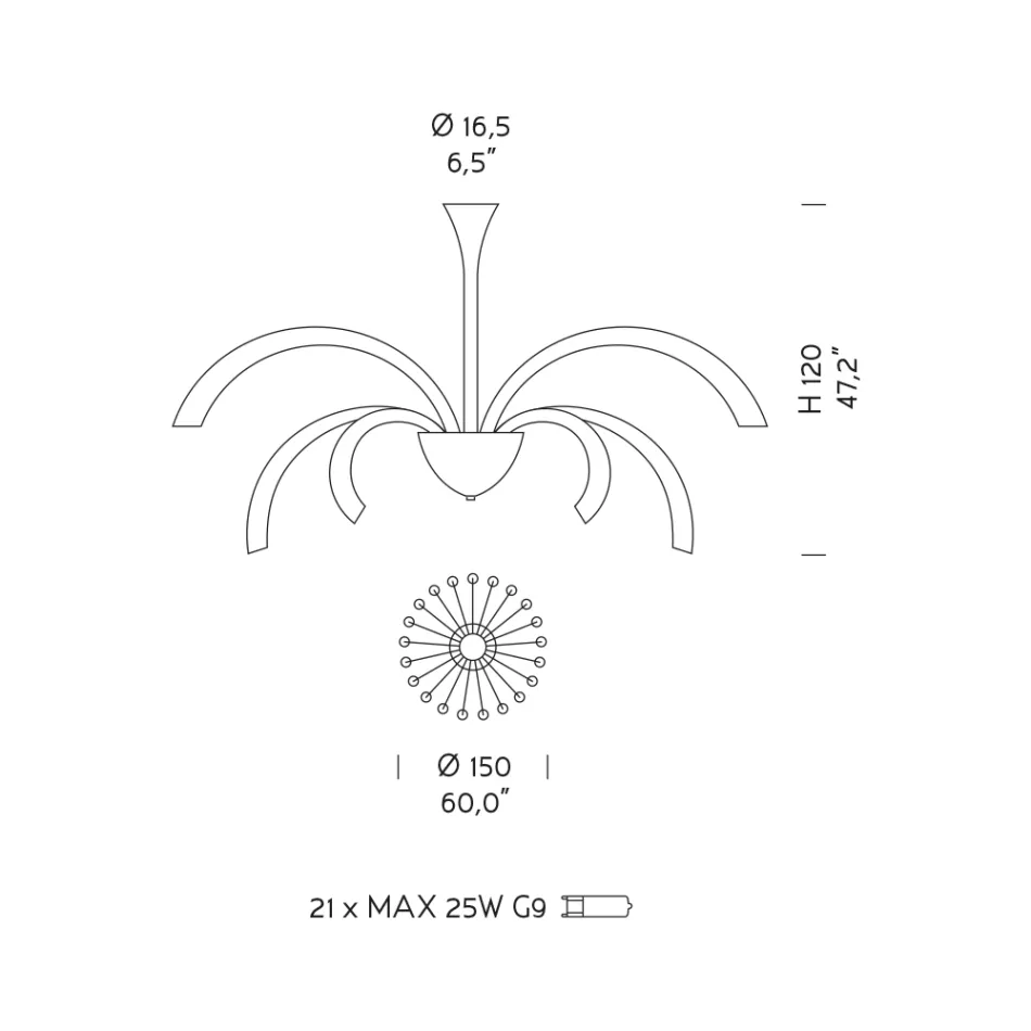 21 lichts Venetiaanse glazen kroonluchter handgemaakt in Italië - Jason Viadurini