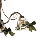 Handgemaakte keramische 3 of 5 lichts kroonluchter met Passanastri - Napels Viadurini