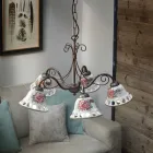 Handgemaakte keramische 3 of 5 lichts kroonluchter met Passanastri - Napels Viadurini