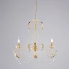 Kroonluchter met 5 lampen in metaal en kristal voor een dramatische verlichting – Perla Viadurini