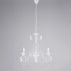 Kroonluchter met 5 lampen in metaal en kristal voor een dramatische verlichting – Perla Viadurini