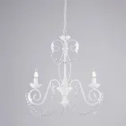 Kroonluchter met 5 lampen in metaal en kristal voor een dramatische verlichting – Perla Viadurini