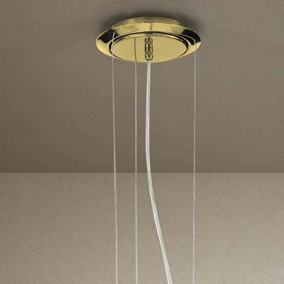 6 Lichte handgemaakte Venetiaanse glazen kroonluchter gemaakt in Italië - Bernadette Viadurini