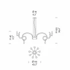 9 Lichte handgemaakte Venetiaanse glazen kroonluchter gemaakt in Italië - Bernadette Viadurini